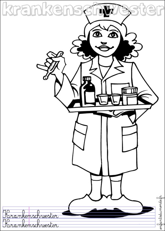 coloriage infirmiere 2